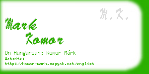 mark komor business card