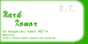 mark komor business card
